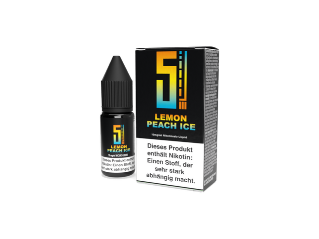 5EL - Lemon Peach Ice - Nikotinsalz Liquid - 10 ml