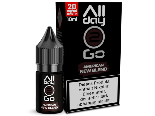 Allday2Go – American New Blend – Hybrid Nikotinsalz Liquid – 10 ml