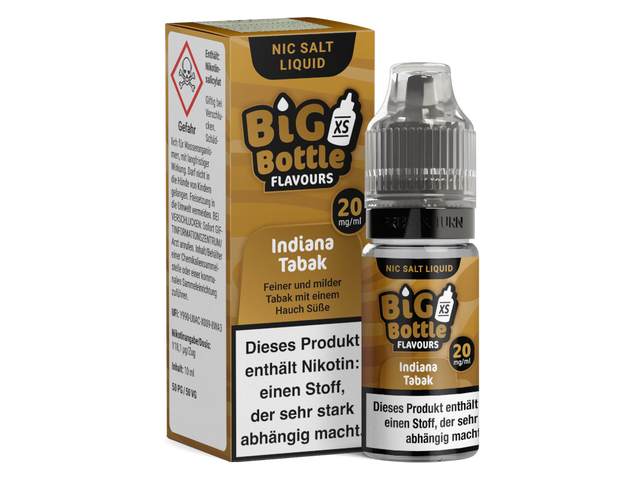 Big Bottle - Indiana Tabak - Nikotinsalz Liquid - 10 ml