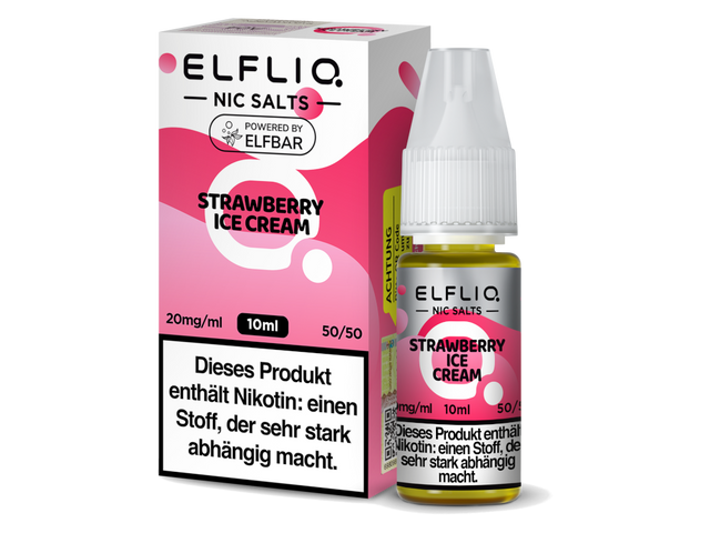 ELFLIQ – Strawberry Ice Cream – Nikotinsalz Liquid – 10 ml