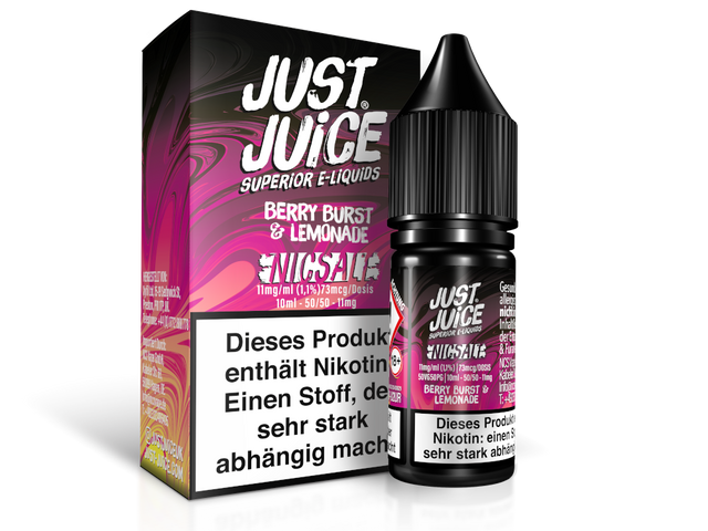 Just Juice – Fusion Berry Burst & Lemonade – Nikotinsalz Liquid – 10 ml
