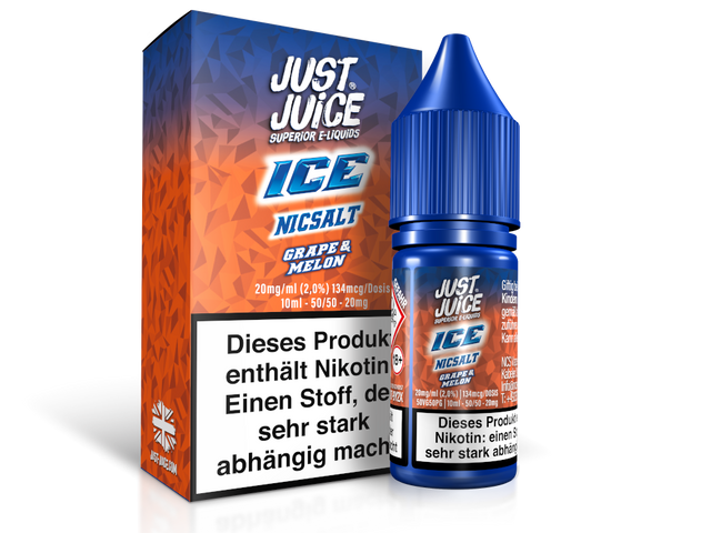 Just Juice – Grape & Melon Ice – Nikotinsalz Liquid – 10 ml