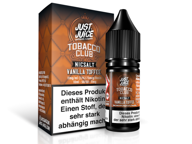 Just Juice – Tobacco Vanilla Toffee – Nikotinsalz Liquid – 10 ml