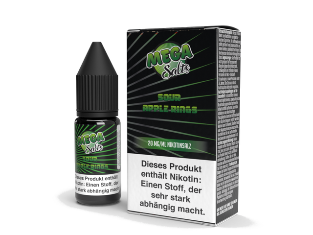 Mega Salts - Sour Apple Rings - Nikotinsalz Liquid - 20 mg