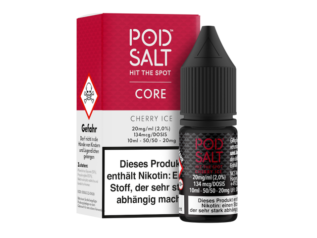 Pod Salt Core - Cherry Ice - Nikotinsalz Liquid - 10 ml