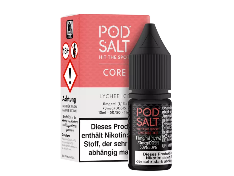 Pod Salt Core – Lychee Ice – Nikotinsalz Liquid – 10 ml