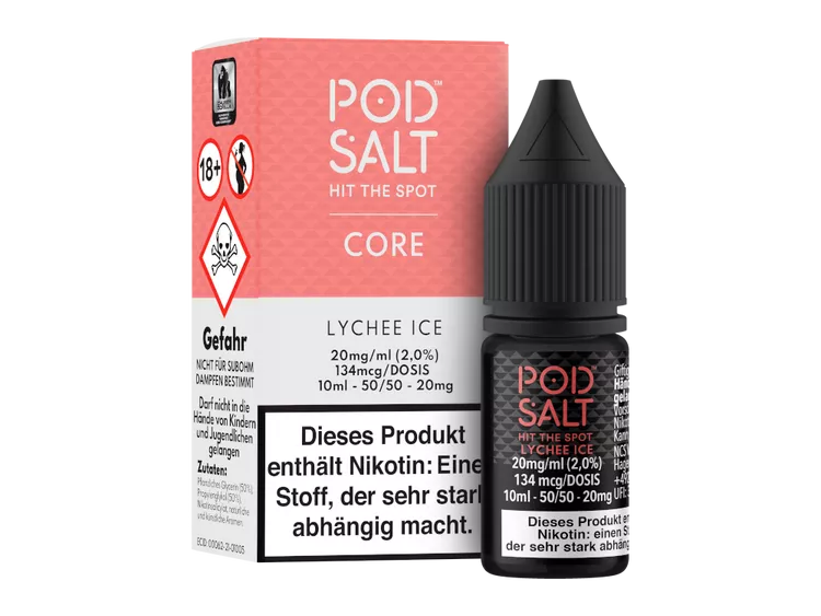 Pod Salt Core - Lychee Ice - Nikotinsalz Liquid - 20 mg