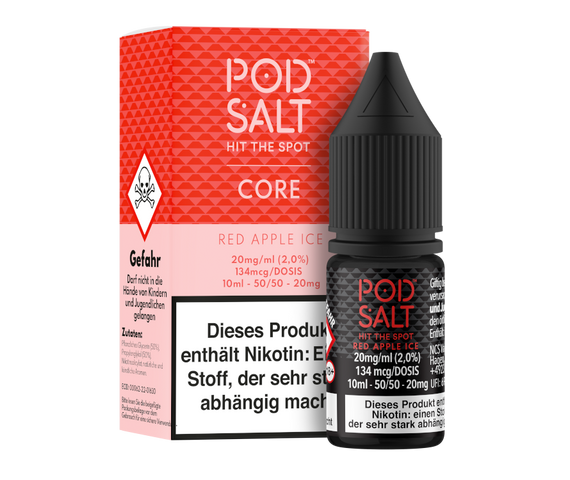 Pod Salt Core - Red Apple Ice - Nikotinsalz Liquid - 10 ml