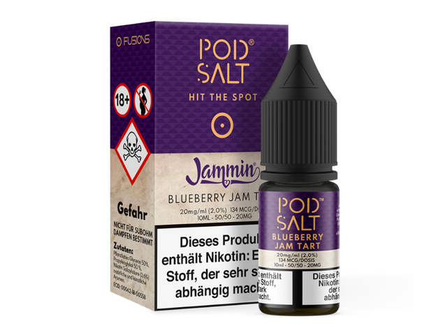 Pod Salt Fusion – Blueberry Jam Tart – Nikotinsalz Liquid – 20 mg