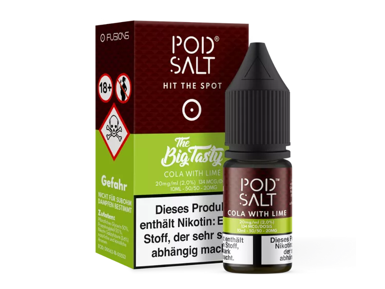 Pod Salt Fusion – Cola with Lime – Nikotinsalz Liquid – 10 ml