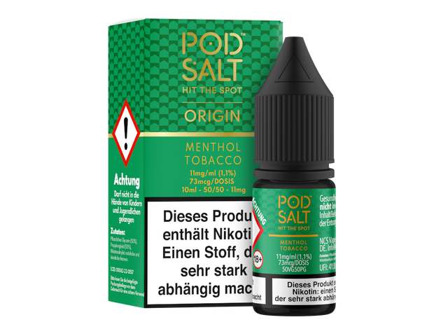 Pod Salt Origin – Menthol Tobacco – Nikotinsalz Liquid – 10 ml
