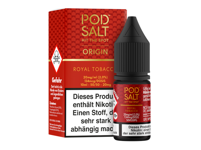Pod Salt Origin - Royal Tobacco - Nikotinsalz Liquid - 10 ml