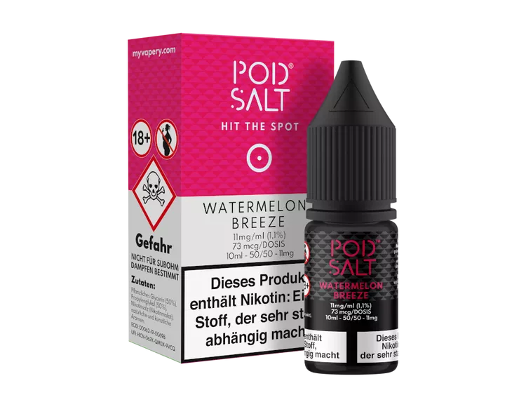 Pod Salt – Watermelon Breeze – Nikotinsalz Liquid – 10 ml