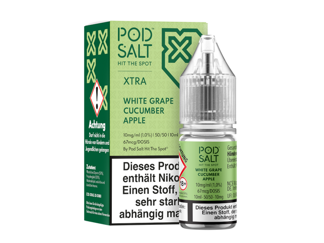 Pod Salt X – White Grape Cucumber Apple – Nikotinsalz Liquid – 10 ml