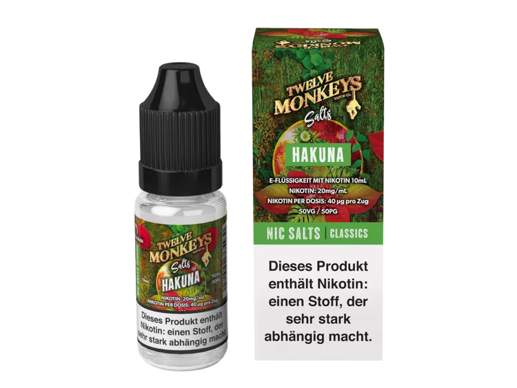 Twelve Monkeys – Hakuna – Nikotinsalz Liquid – 10 ml