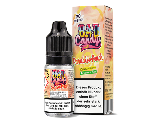 Bad Candy – Paradise Peach – Nikotinsalz Liquid – 10 ml