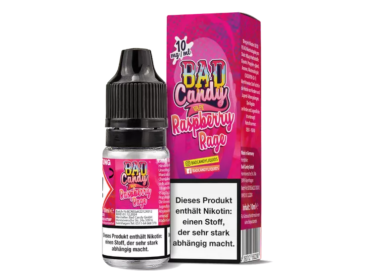 Bad Candy – Raspberry Rage – Nikotinsalz Liquid