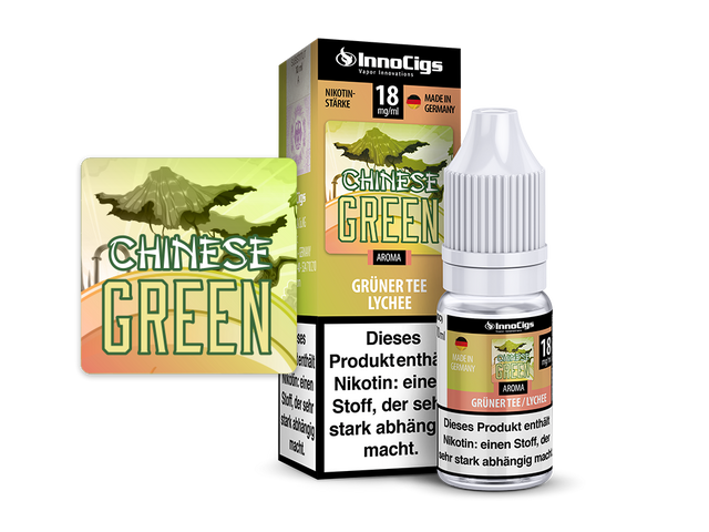 InnoCigs - Chinese Green Grüner Tee-Lychee E-Zigaretten Liquid - 10ml
