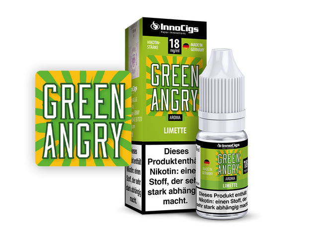 InnoCigs - Green Angry Limetten - E-Zigaretten Liquid - 10ml