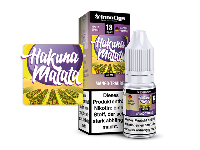 InnoCigs - Hakuna Matata Traube E-Zigaretten Liquid - 10ml