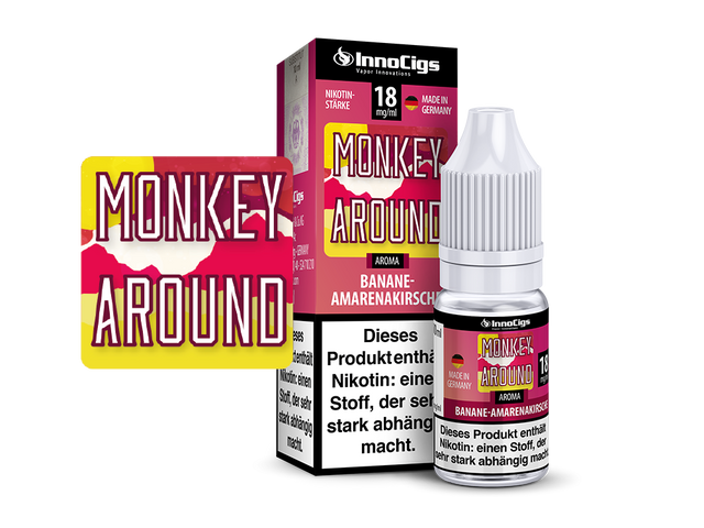 InnoCigs - Monkey Around Bananen-Amarenakirsche - E-Zigaretten Liquid - 10ml