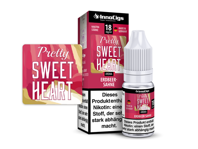 InnoCigs – Pretty Sweetheart Sahne-Erdbeer E-Zigaretten Liquid – 10ml