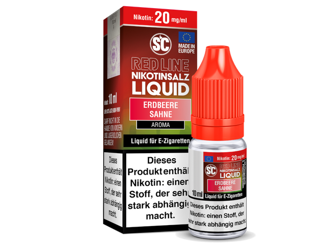 SC - Red Line - Erdbeere Sahne - Nikotinsalz Liquid - 10 ml