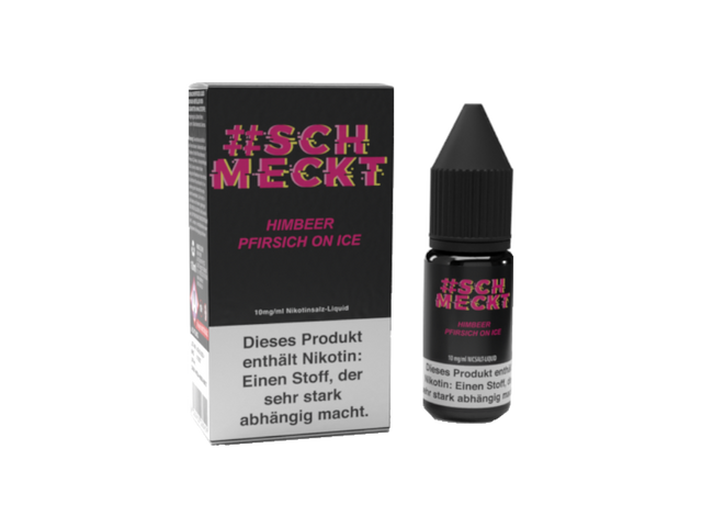 #Schmeckt – Himbeer Pfirsich on Ice – Nikotinsalz Liquid – 10 ml