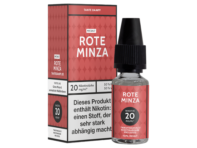 Tante Dampf – Rote Minza – Nikotinsalz Liquid – 20 mg