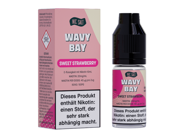 Wavy Bay Sweet Strawberry Nikotinsalz Liquid